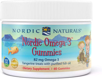 Nordic Naturals Nordic Omega-3 Gummies, Tangerine - 60 Gummies - 82 mg