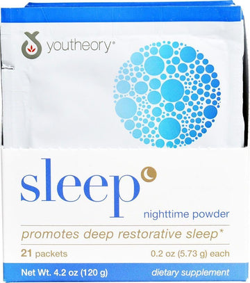 YOUTHEORY Sleep Powder Advanced Packets 21 Count, 0.02