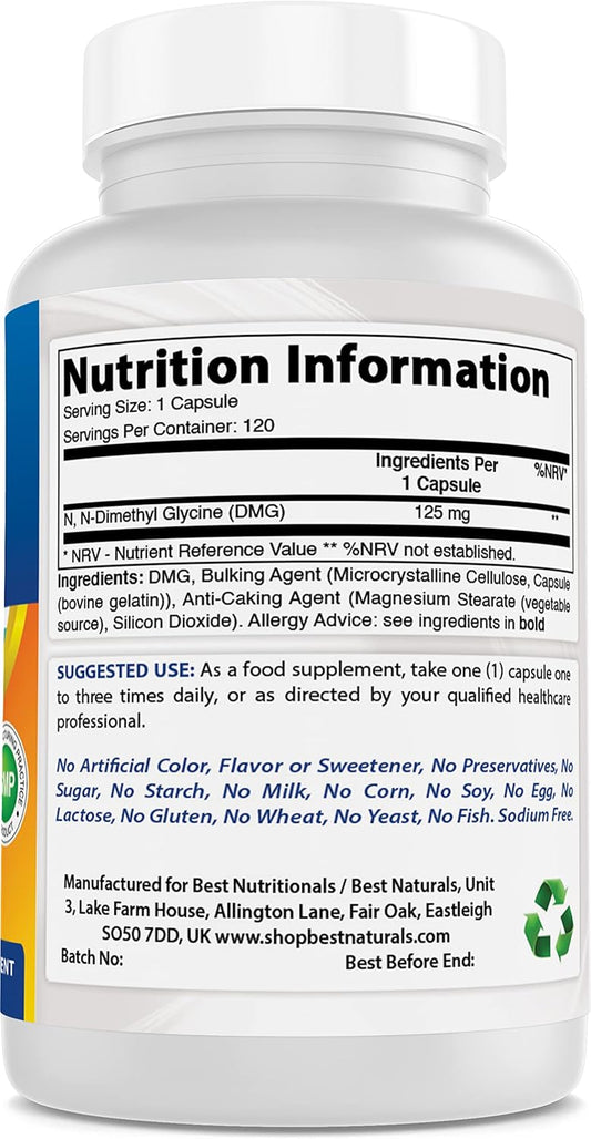 Best Naturals Dmg 125 Mg 120 Capsules
