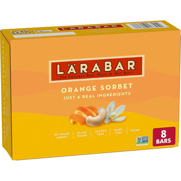 Larabar Orange Sorbet Bars, Gluten Free Vegan, 8 Ct