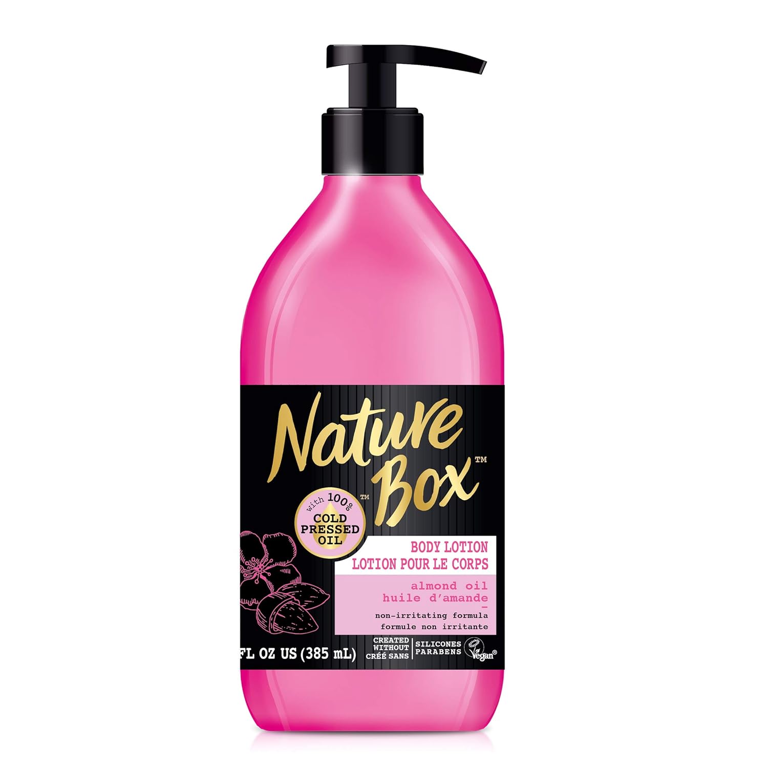 Nature Box Sensitive Skin Body Lotion - With 100% Cold Pressed Almond Oil, 13 Ounce : Beauty & Personal Care