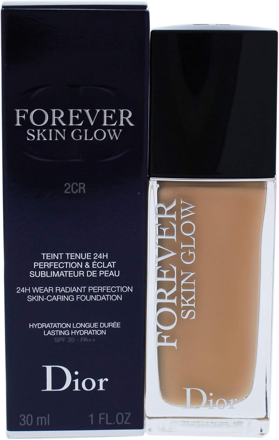 Christian Dior Forever 24H Skin Caring Foundation, 2W Warm, 1.0 Ounce