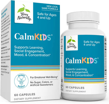 Terry Naturally Calm Kids - 60 Capsules - Supports Mental Focus, A Cal