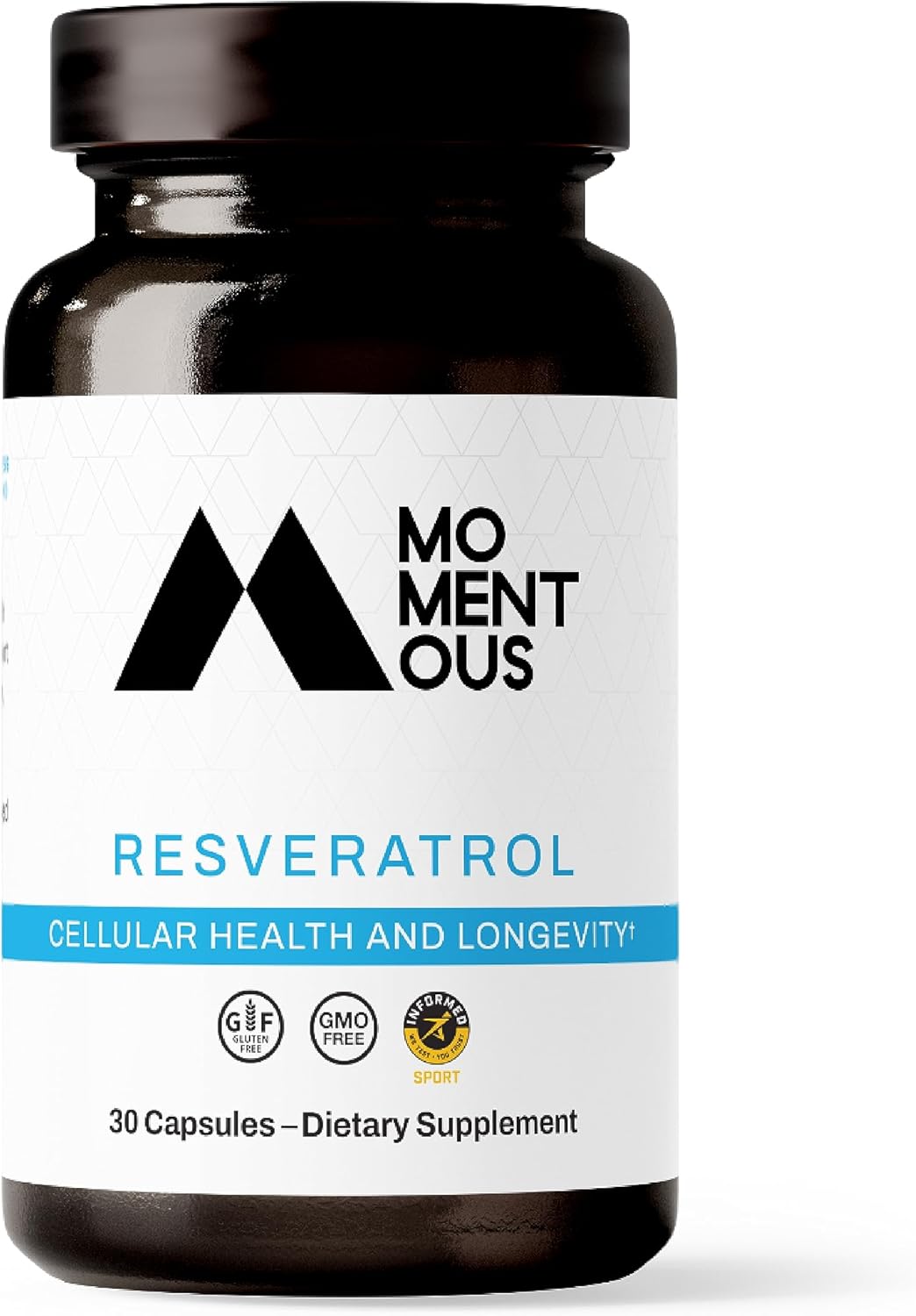 Momentous Resveratrol Supplement 450Mg - Trans-Resveratrol For Healthy Aging, Brain & Heart Support - Nsf Certified, Gmo-Free, Gluten Free, 30 Servings