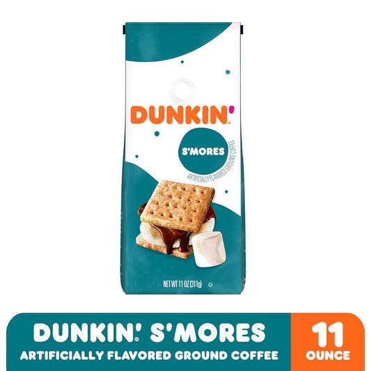 Dunkin' Donuts S'Mores Flavored Ground Coffee, 11 Ounces