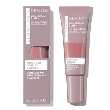 Revlon Illuminance Gel Serum Blush, Visibly Plump Cheeks, Dewy Finish And Hydrates All Day, 110 Enchanting Mauve, 0.37 Fl Oz