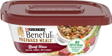 Purina Beneful Gravy Wet Dog Food, Prepared Meals Beef Stew - (8) 10 oz. Tubs