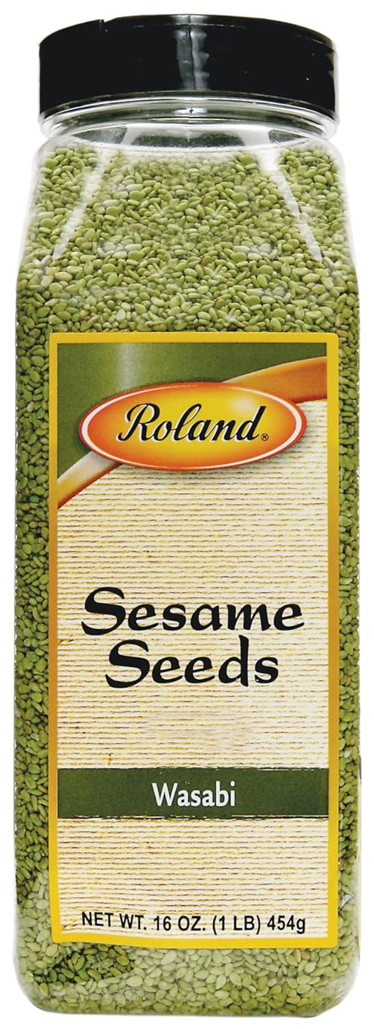 Roland Foods Wasabi Sesame Seeds, 16 Ounce Bottle, Pack Of 2