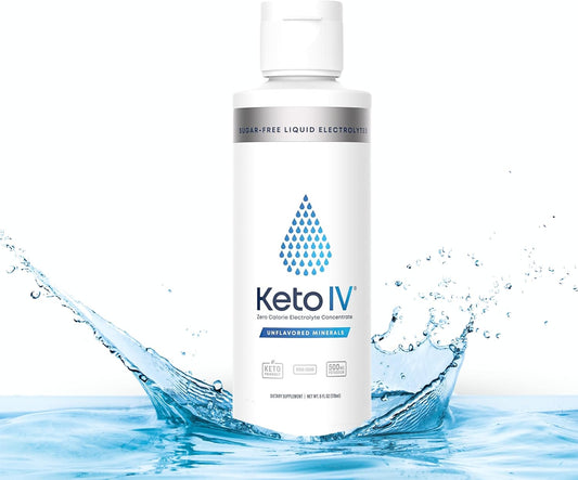 Keto Iv Electrolyte Drops + High Potassium | No Leak Dropper Bottle | 500Mg Potassium + Magnesium, Sodium & Zinc | Raw Mineral Flavor | 30 Servings