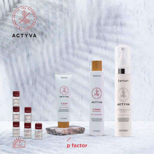 Kemon Actyva P Factor Scalp - Conditioner For All Hair Types, Revitalising Hair Care For Itchy And Irritated Scalp - 150 Ml