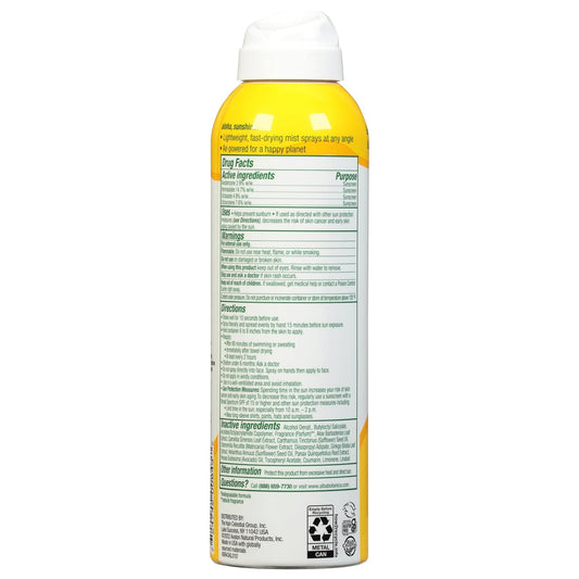 Alba Botanica Sunscreen Spray For Face And Body, Broad Spectrum Spf 30 Sunscreen, Hawaiian Coconut, Water Resistant And Biodegradable, 5 Fl. Oz. Bottle