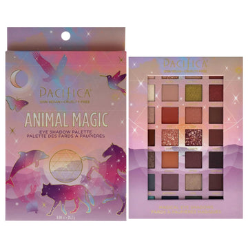 Pacifica Beauty, Animal Magic Eye Shadow Palette, 28 Eyeshadow Shades, Mineral Eyeshadow, Matte, Shimmer And Glitter Mica Shades, Vitamin E, Made From 100% Recyclable Paper, Vegan And Cruelty Free