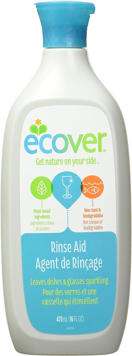 Ecover Naturally Derived Rinse Aid for Dishwashers, 16 Ounce