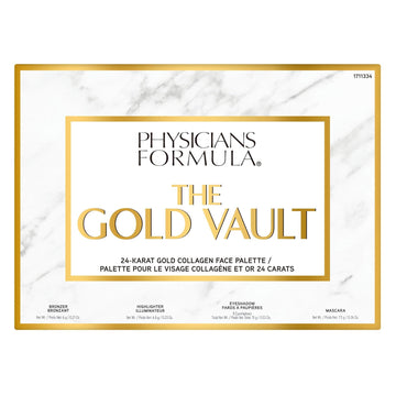 Physicians Formula 24-Karat Gold Shimmer Makeup Set, Face Palette, The Gold Vault, Mascara, Eyeshadow, Christmas Gift