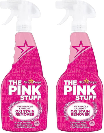 Stardrops - The Pink Stuff - The Miracle Laundry Oxi Stain Remover Spray 2-Pack Bundle (2 Laundry Stain Remover)