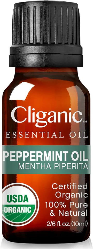 Cliganic Organic Peppermint Essential Oil, 100% Pure Natural Undiluted, For Aromatherapy | Non-Gmo Verified