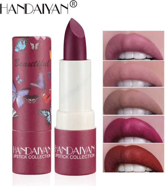 Matte Lipstick Waterproof Long Lasting Moisturizing Lip Stick Sexy Red Pink Velvet Nude Lipsticks Women Cosmetics Lipstick (Pink)