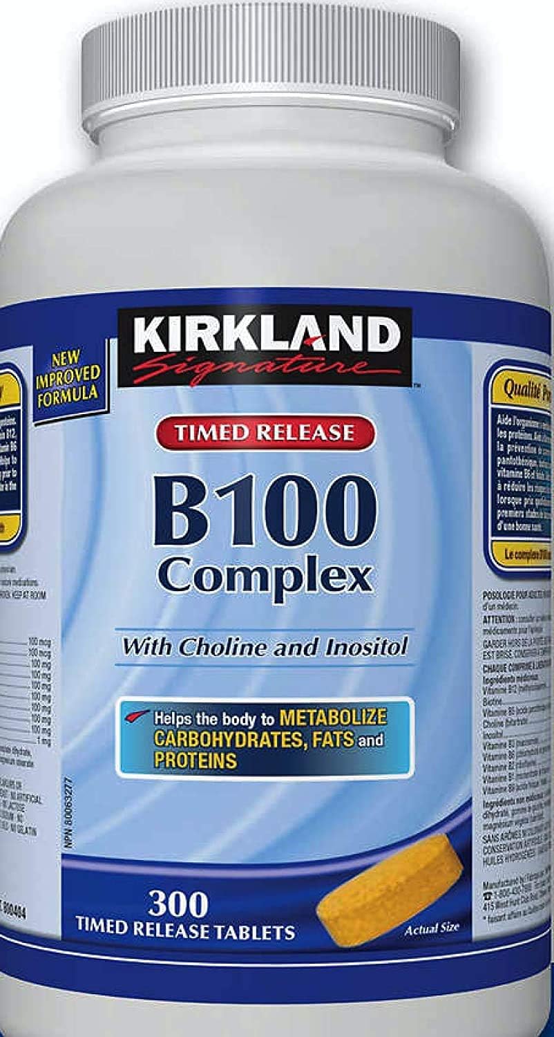 Kirkland Signature Vitamin B 100 Complex Tablets, 300 Count