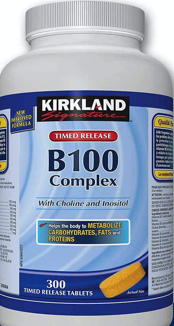 Kirkland Signature Vitamin B 100 Complex Tablets, 300 Count