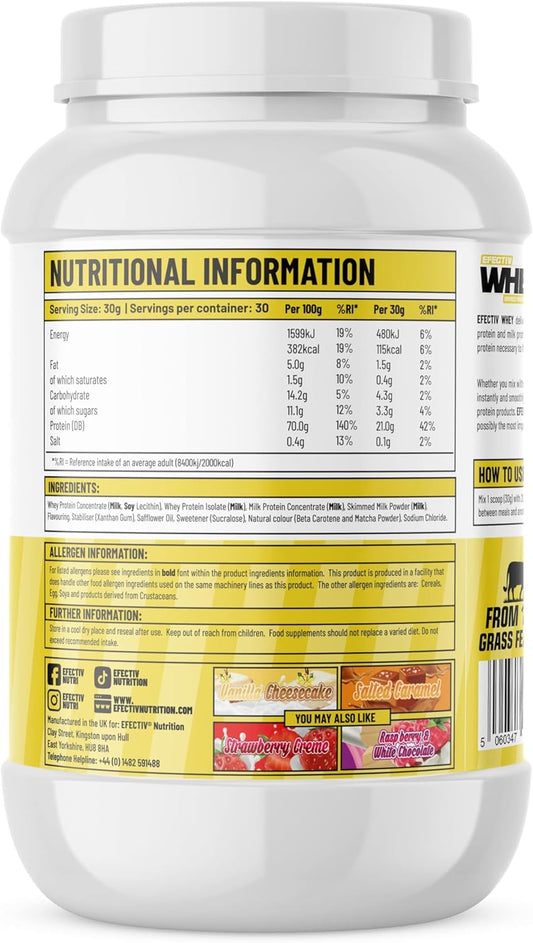 Efectiv Whey Protein Powder - Advanced Protein Complex - Milky Choc 900G (30 Servings), 21G Of Protein - Instant Mix Formula - Trans Fat & Gluten Free