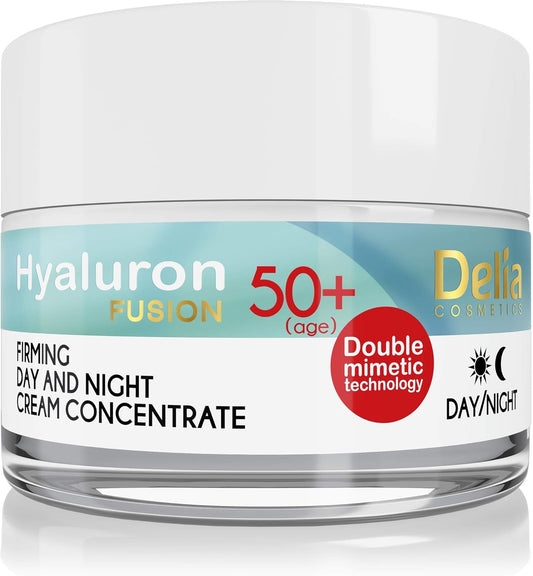 Delia - Hyaluron Fusion - Day & Night Face Cream - Anti Wrinkle, Anti Aging, Lifting Concentrate - Verbena Extract - Contour, Elasticity, Firmness Improvement - (Age 50+) 50ml : Amazon.co.uk: Beauty