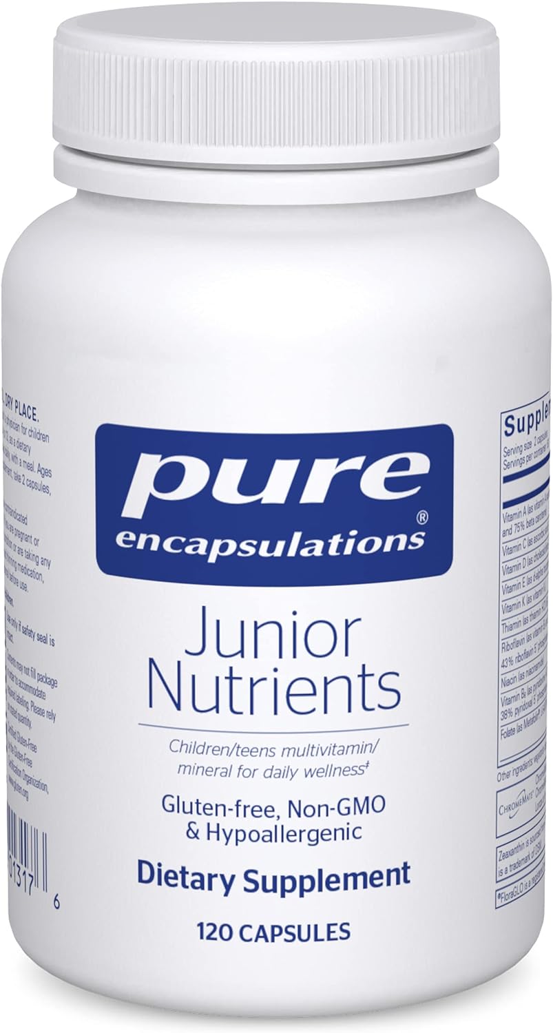 Pure Encapsulations Junior Nutrients | Multivitamin And Mineral Supplement Without Iron For Children Ages 4 And Up* | 120 Capsules