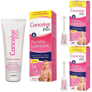 Conceive Plus Fertility Lubricant (TTC) Trying to Conceive Couples Bundle, 2.5oz and 16 Pre-Filled Lubricant Applicators?