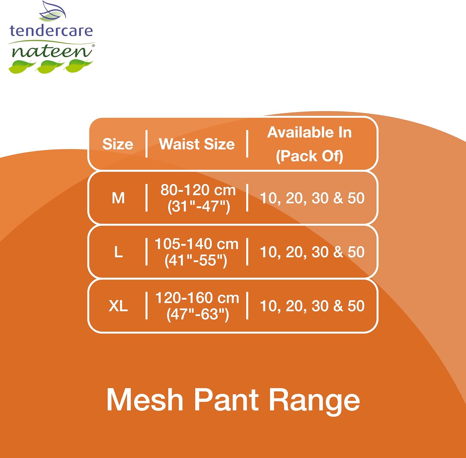 Tendercare Nateen - Reusable Incontinence Pants - 10 Medium Adult Mesh Pants - Incontinence Stretch Net Pants for Men & Women - Latex Free Material : Amazon.co.uk: Health & Personal Care