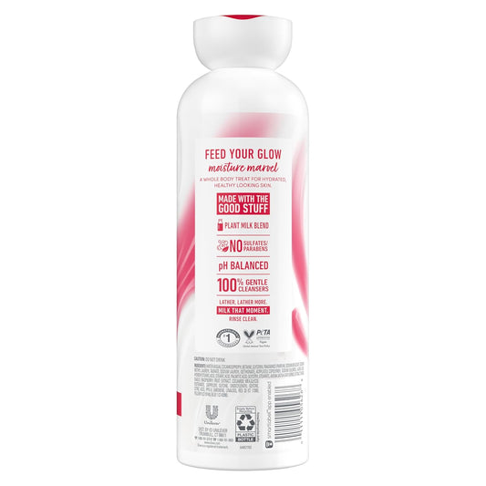Dove Plant Milk Cleansing Body Wash Coconut & Lychee For Moisturized Skin Gentle Cleanser, No Sulfate Cleansers Or Parabens, 98% Biodegradable 17.5 Fl Oz