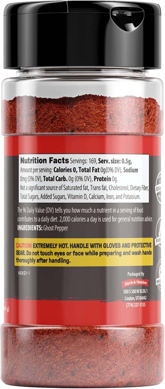 Birch & Meadow Pepper Powder Bundle, (1 Cup Each) Scorpion Pepper & Ghost Chile Pepper, Extremely Hot, Ground Pepper : Grocery & Gourmet Food
