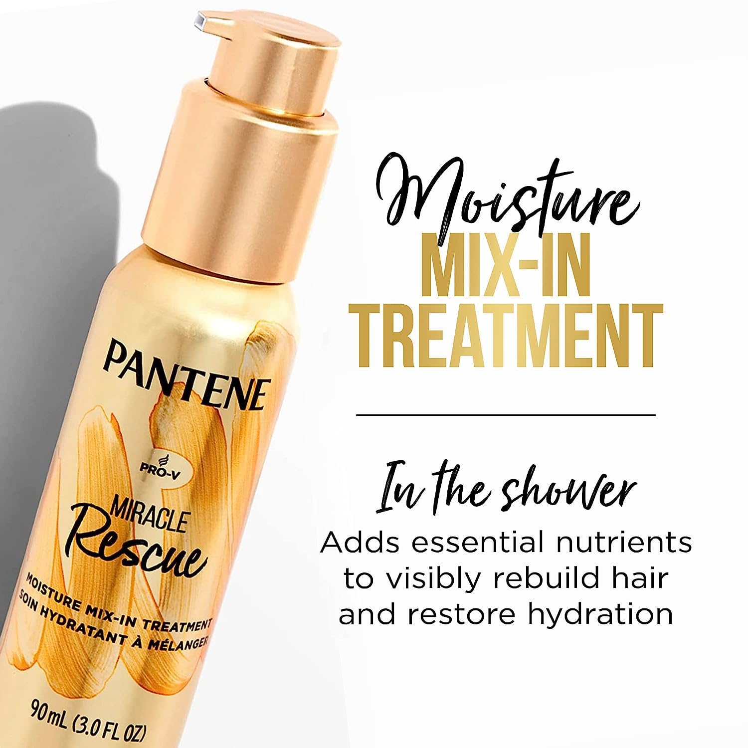 Pantene Hair Spray Miracle Rescue Leave In Conditioner Spray & Mix-In Treatment, Boost of Hydration for Damaged Hair, 5.7 Fl Oz and 3 Fl Oz Each : Beauty & Personal Care