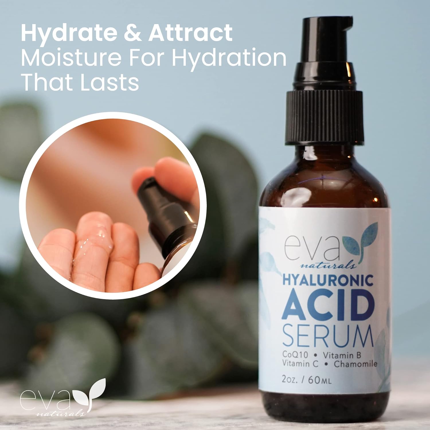 Pure Hyaluronic Acid Serum For Face - Facial Serum - Wrinkles and Fine Lines - Perfect Hydrating Serum for Face and Dry Skin - Pairs with Vitamin C Serum & Retinol Serum (2 Oz) : Beauty & Personal Care