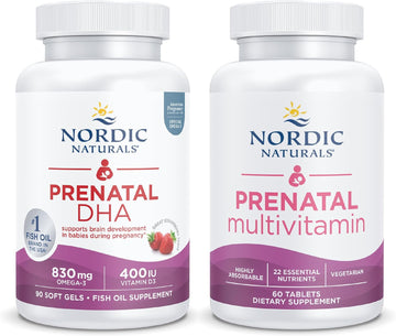 Nordic Naturals Prenatal Starter Pack - Prenatal Dha And Prenatal Multivitamin Tablets
