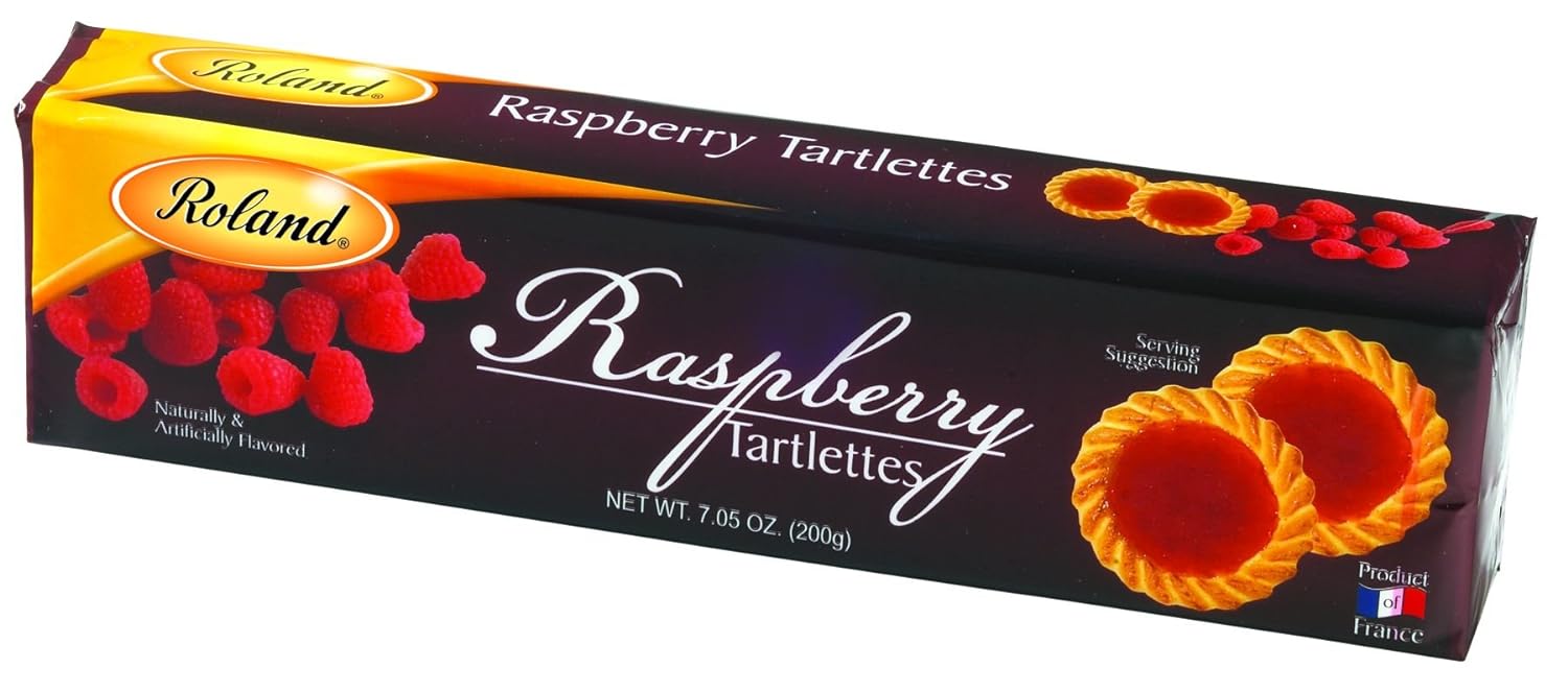Roland Foods Raspberry Tartlette Cookies, 7.05 Ounce Box, Pack of 20