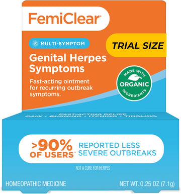 Femiclear, Multi-Symptom Relief - Formulated With All-Natural And Organic Ingredients - 0.25 Ounce Tube
