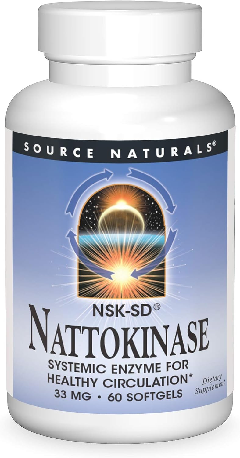 Source Naturals Nattokinase Systemic Enzyme For Healthy Circulation* 33Mg - 60 Softgels