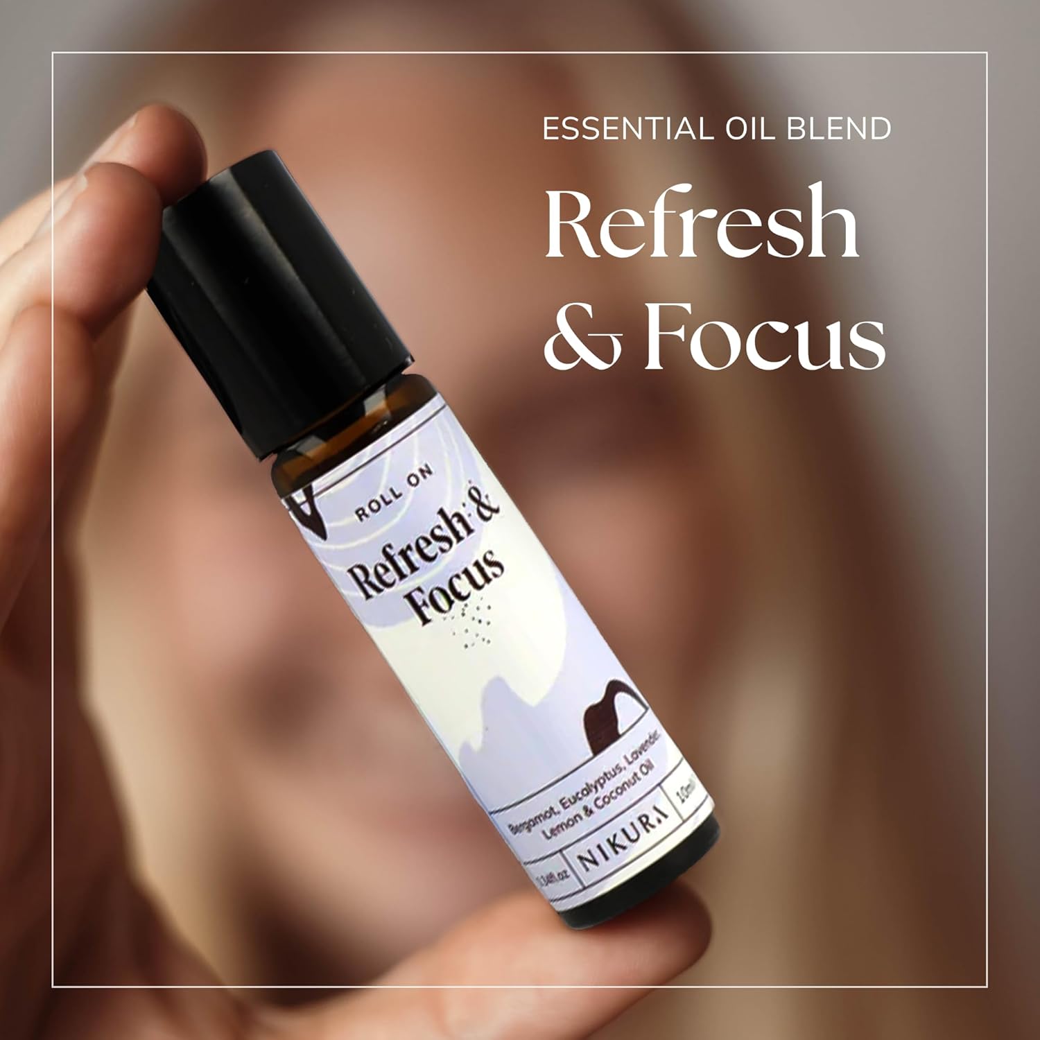 Nikura Refresh & Focus Roll On Essential Oil Blend - 10ml | for Study, Focusing, Anxiety, Aromatherapy | Use on Skin, Temples, Pulse Points, Wrists, Neck : Amazon.co.uk: Stationery & Office Supplies