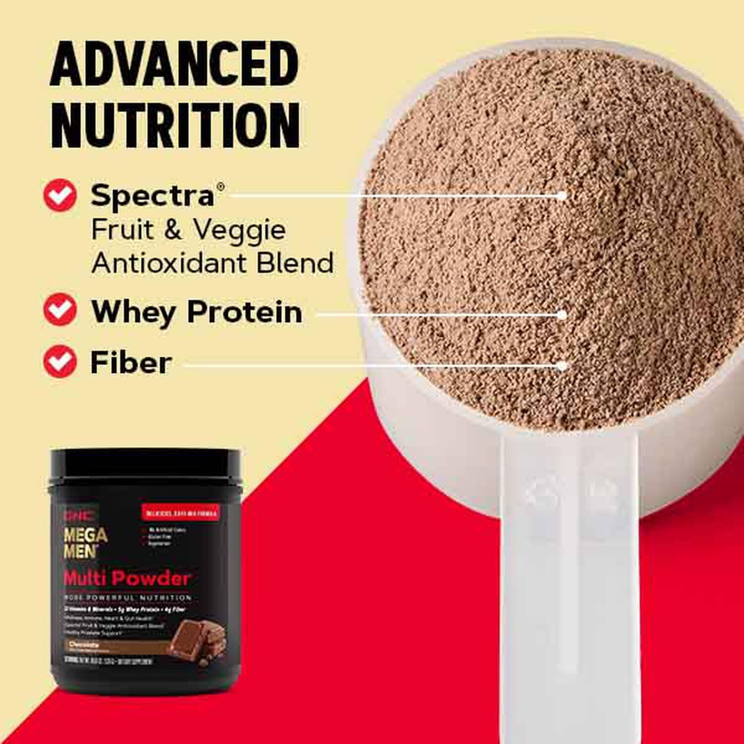 GNC Mega Men Multi Powder Chocolate : Health & Household