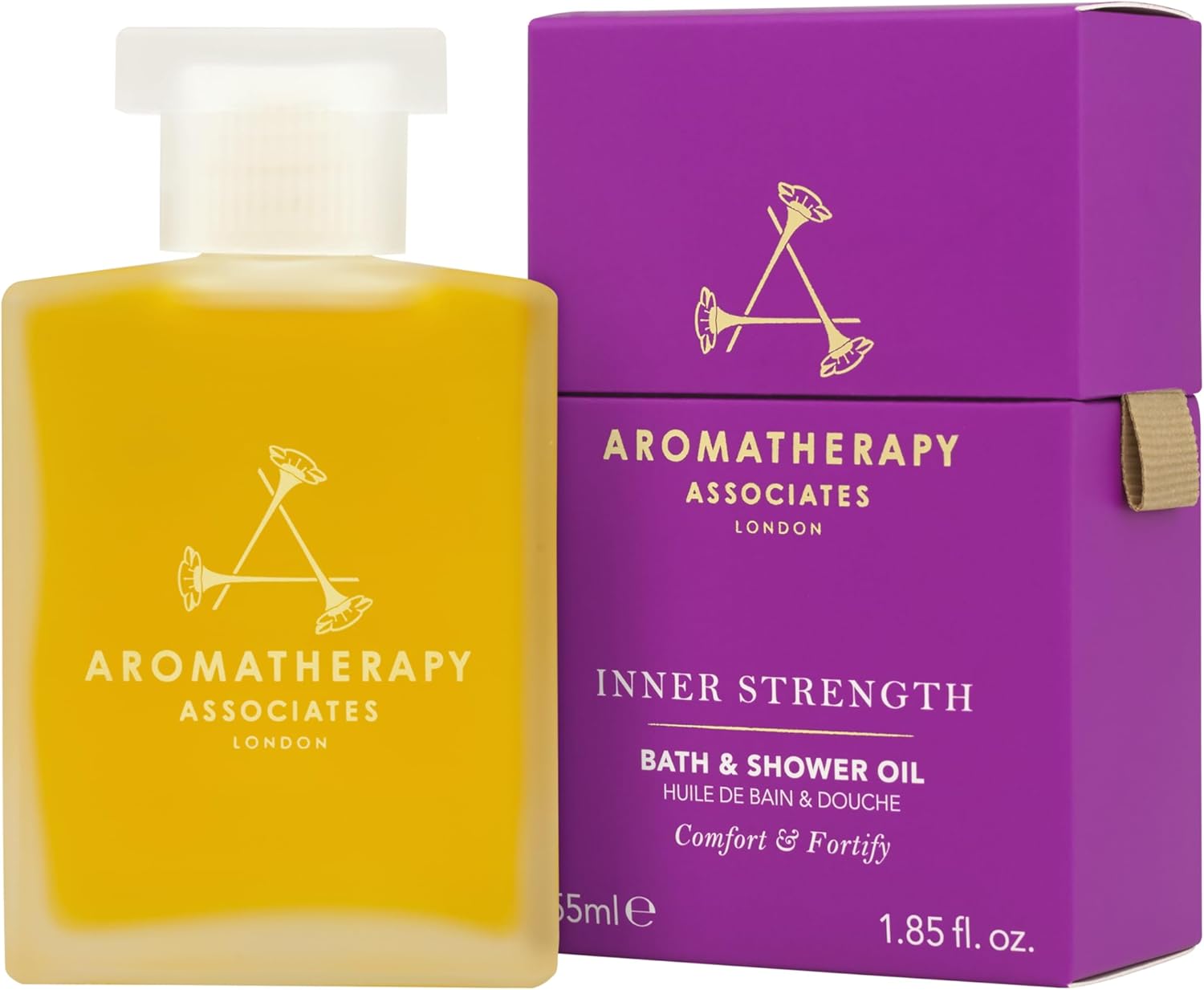 Aromatherapy Associates Bath And Shower Oil, Luxury Spa, Natural Bath, Bath Oil, Vegan, Cruelty Free, Environment Friendly (Support Lavender & Peppermint Bath And Shower Oil 55Ml)