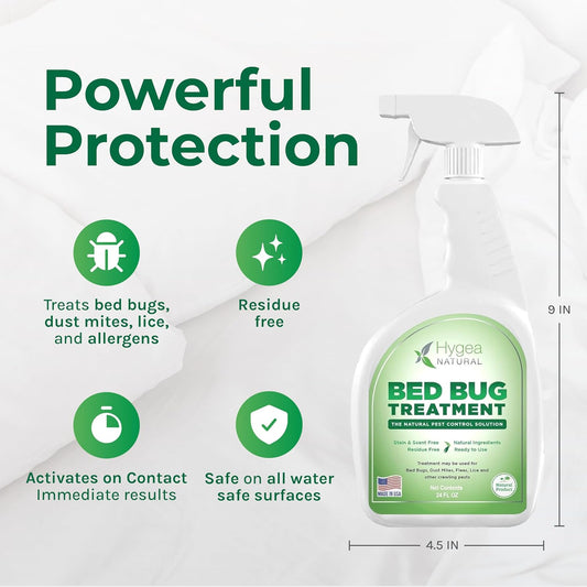 Bed Bug & Lice Elimination Trio - Includes 24 Oz Lice & Bed Bug Spray, 32 Oz Lice & Bed Bug Laundry Additive, & 128 Oz Spray Refill - Formula - Pest Control For Home & Travel