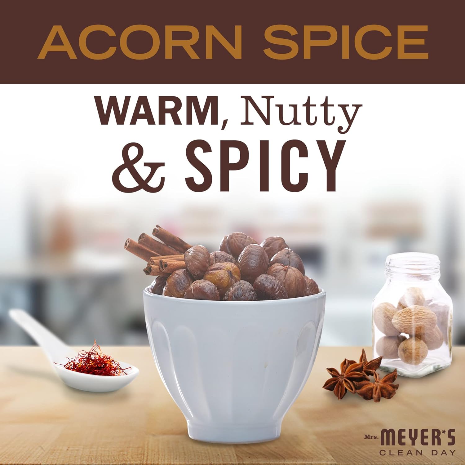 Mrs. Meyer's Clean Day Room Freshener, Acorn Spice 8 Fl OZ (Pack of 1) : Health & Household