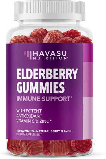 Sambucus Elderberry Gummies For Adults | Immune Support Gummies With Elderberry, Vitamin C And Zinc | Sambucus Elderberry Immune Support With Elderberry Extract | 2 Month Supply Berry-Flavored Gummies
