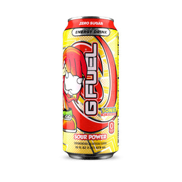 G Fuel Sonic Energy Drink, Sugar Free, Healthy Drinks, Zero Calorie, 140 Mg Caffeine Per Carbonated Can, Sour Raspberry Candy Flavor, Focus Amino, Vitamin + Antioxidants Blend - 12 Pack