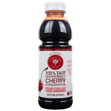 Cherry Bay Orchards Tart Cherry Concentrate (32 Oz Case Of 6) All Natural Juice To Promote Healthy Sleep, Gluten Free, No Added Sugar Or Perservatives