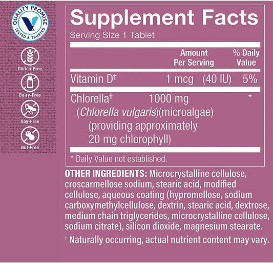 The Vitamin Shoppe Super Chlorella 1000 MG (100 Tablets)