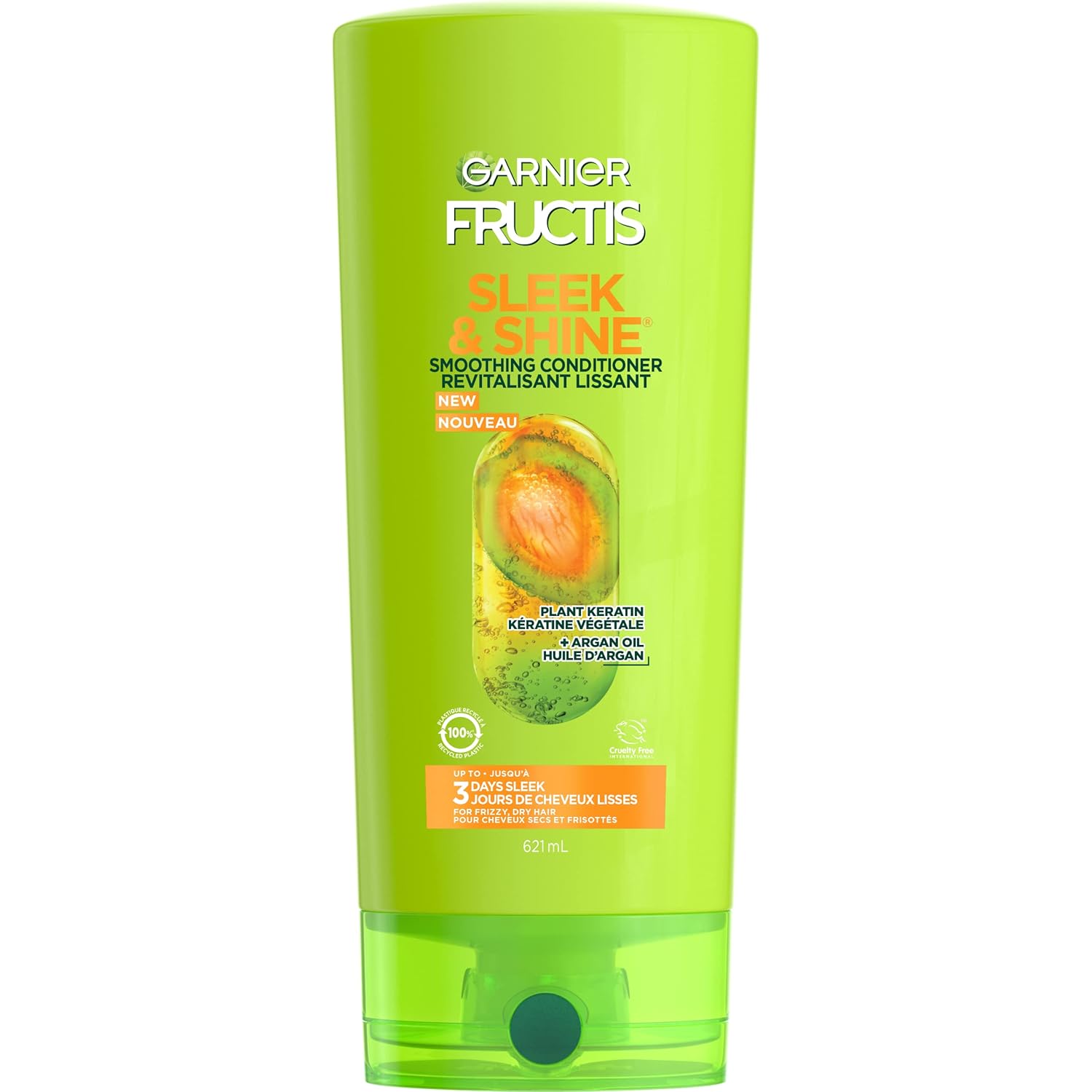 Garnier Fructis Sleek And Shine Conditioner, Frizzy, Dry, Unmanageable Hair, 21 Fl; Oz