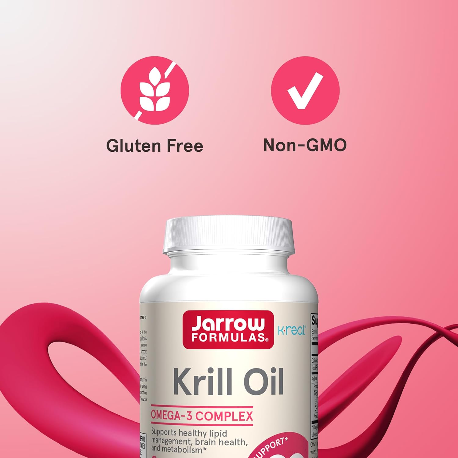 Jarrow Formulas Krill Oil - Phospholipid Omega-3 Complex With Astaxanthin - 120 Softgels - 60 Servings - Supports Lipid Management, Metabolism, Brain & Heart Health - Epa & Dha - Gluten Free - Non-Gmo : Health & Household