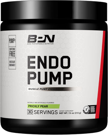 Bare Performance Nutrition Bpn Endo Pump Pre-Workout Muscle Pump Enhancer, Increased Blood Flow/Oxygen Transport To Muscles, Prickly Pear