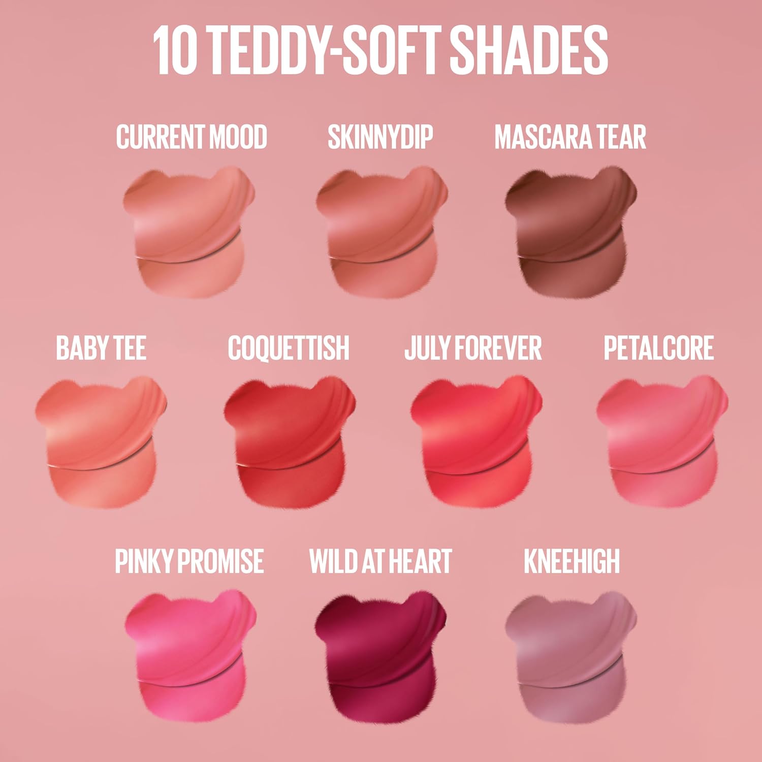 Maybelline Super Stay Teddy Lip Tint, Long Lasting Matte Lipstick For Up To 12Hr Wear, Petalcore, 1 Count : Beauty & Personal Care