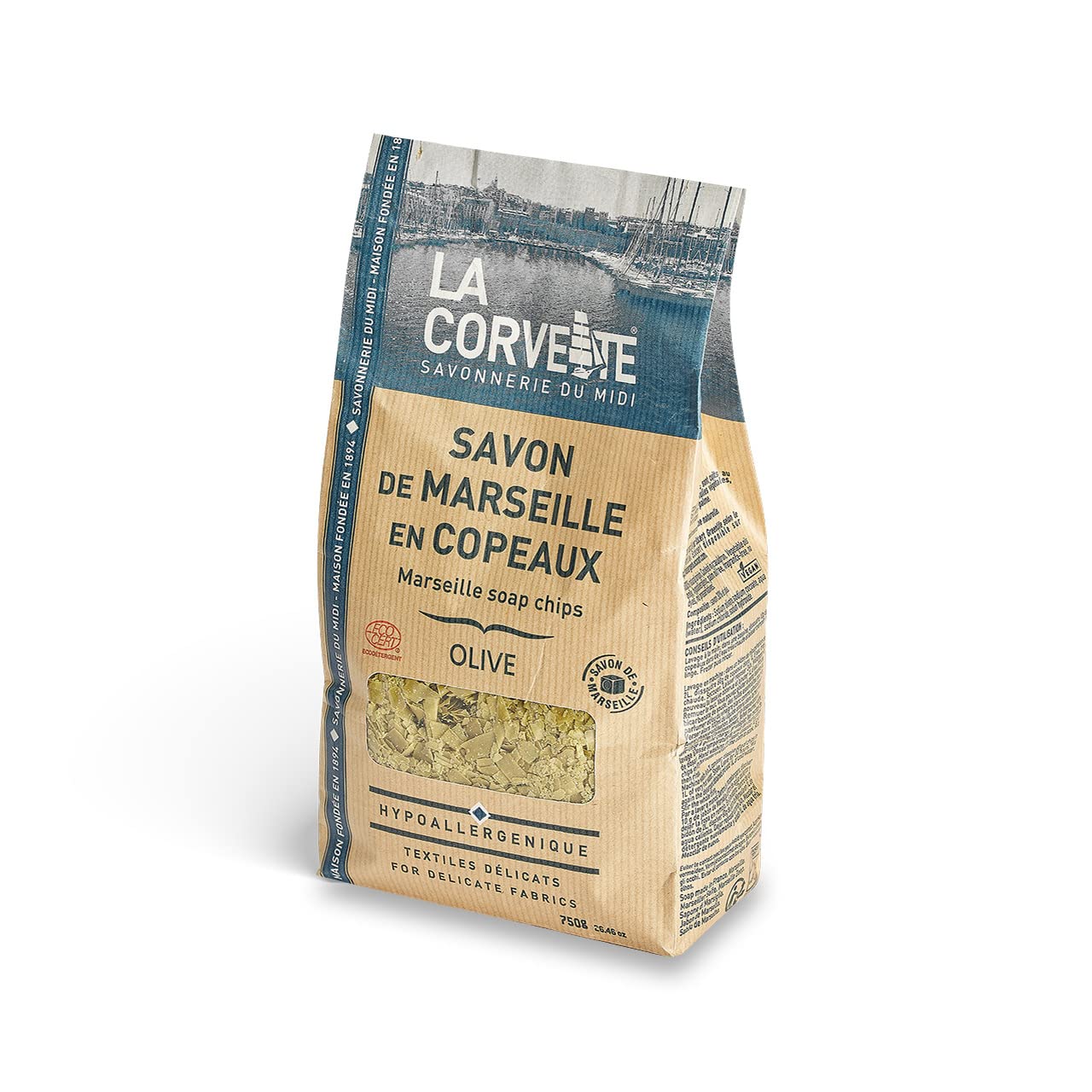 La Corvette, Bag Of Marseille Soap Chips Olive, 750G : Beauty & Personal Care